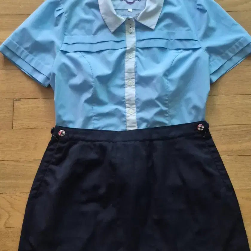 [BUNJANG] School Uniform Set - Gyeongsang Girls' High School (Summer) / 예쁜 여자교복 하복교복 짧치세트u166-3(대구 경상여고)