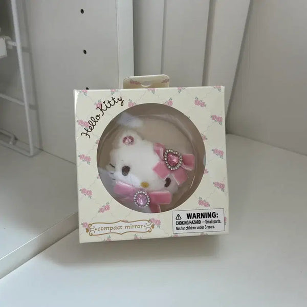 [BUNJANG] Sanrio Hello Kitty Mascot Face Doll Double Mirror Hand Mirror / 산리오 헬로키티 마스코트 페이스 인형 더블 미러 손거울 고전키티 리즈리사