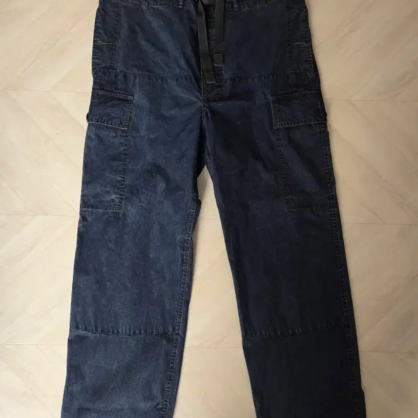 [BUNJANG] RRL USN Motif Indigo Dyed Cargo Pants (Size 36/34) / 더블알엘 나발클로딩 카고 팬츠 36사이즈 기장 34 허리끈조절 RRL