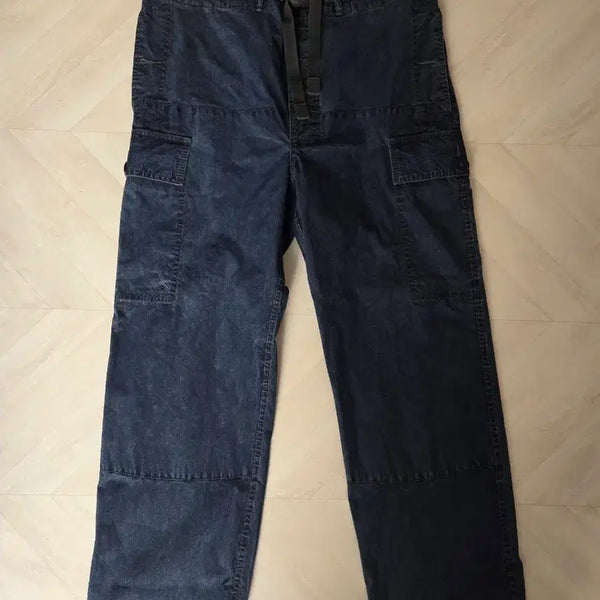 [BUNJANG] RRL USN Motif Indigo Dyed Cargo Pants (Size 36/34) / 더블알엘 나발클로딩 카고 팬츠 36사이즈 기장 34 허리끈조절 RRL