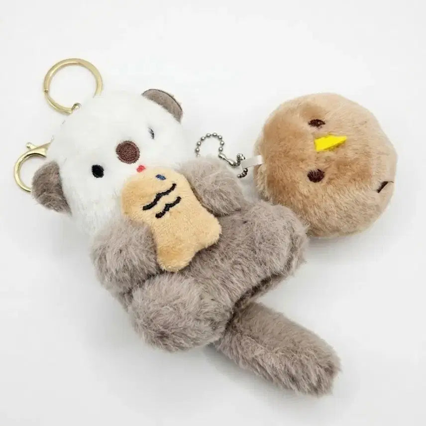[BUNJANG] Kiwi Bird & Sea Otter Plush Keychains (Bundle Set) / 키위새, 해달 인형 키링(일괄)