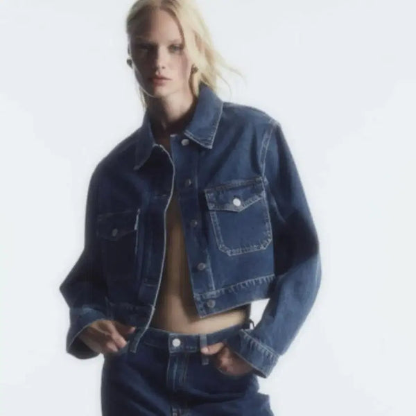 [BUNJANG] COS Cropped Denim Jacket Size 32 / 코스 cos 크롭 데님 자켓 32사이즈