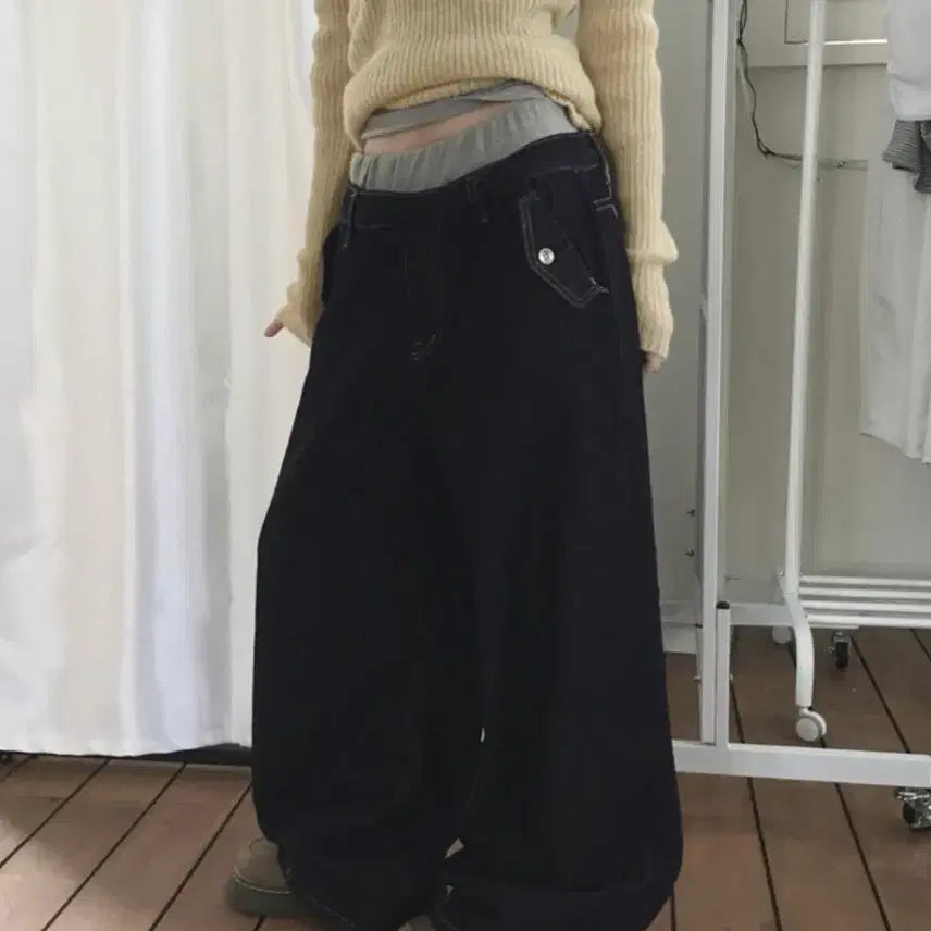 [BUNJANG] Unvirty TRON Non-Fade Denim Long Pants / 언버티 트론 논페이드 데님 롱팬츠