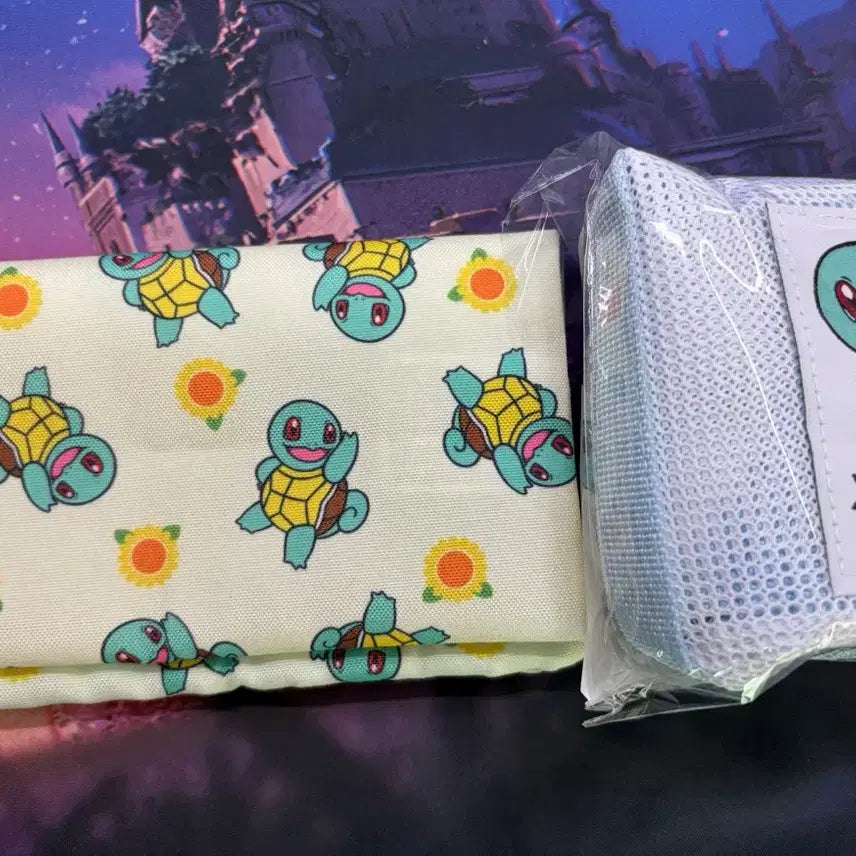 [BUNJANG] Dr.G Pokémon Squirtle Pouch & Mesh Bag Set / 닥터지 포켓몬스터 꼬부기 파우치 메쉬백 세트
