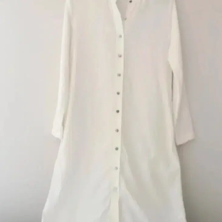 [BUNJANG] WOTARI Linen White Shirt Dress / [WOTARI]린넨화이트 셔츠형 원피스