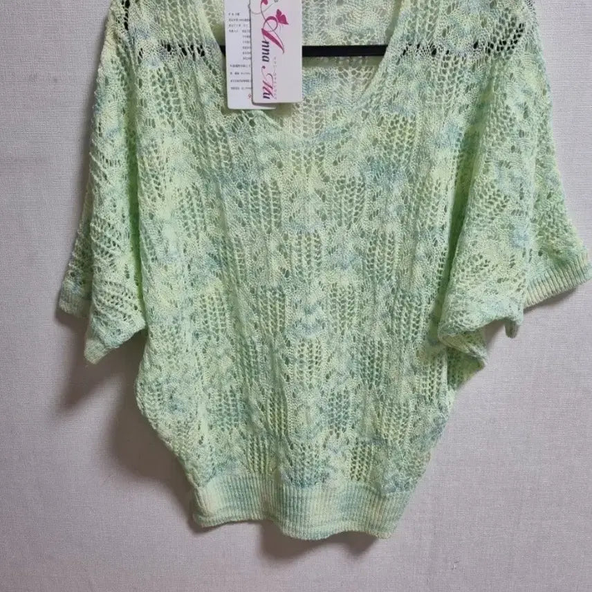 [BUNJANG] Handmade Knit Sweater - Light Green / 수제니트스웨터연두색