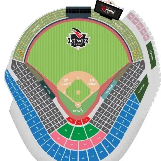 [BUNJANG] KT Wiz vs Lotte Giants Baseball Tickets - July 4th / 7/4(토) 18시 kt위즈 롯데자이언츠 수원위즈파크 외야진디자유석