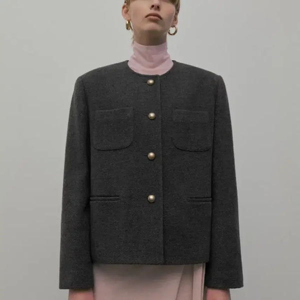 [BUNJANG] Overdueflair Herringbone Tweed Jacket / 오버듀플레어 헤링본 트위드 자켓