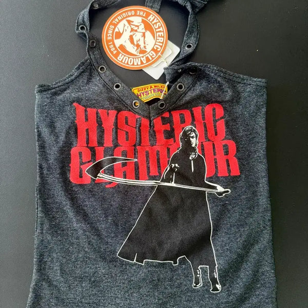 [BUNJANG] Hysteric Glamour CicL Girl Halter Neck Tank Top Black / 히스테릭글래머 시클걸 홀터넥 나시 블랙