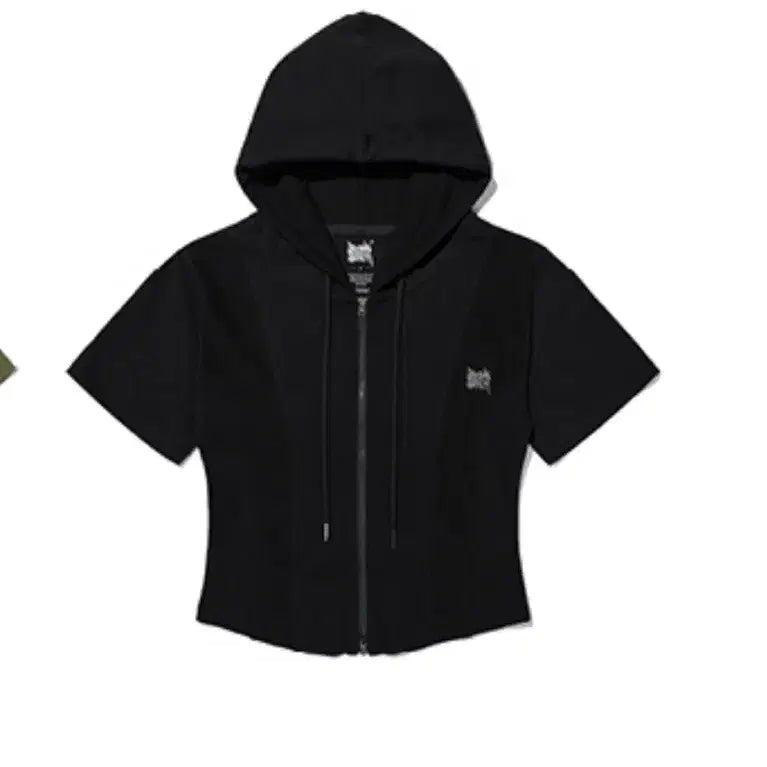 [BUNJANG] Brownbreath Hooded Zip-Up Short Sleeve T-Shirt Black S / 브라운브레스 후드집업 반팔티
