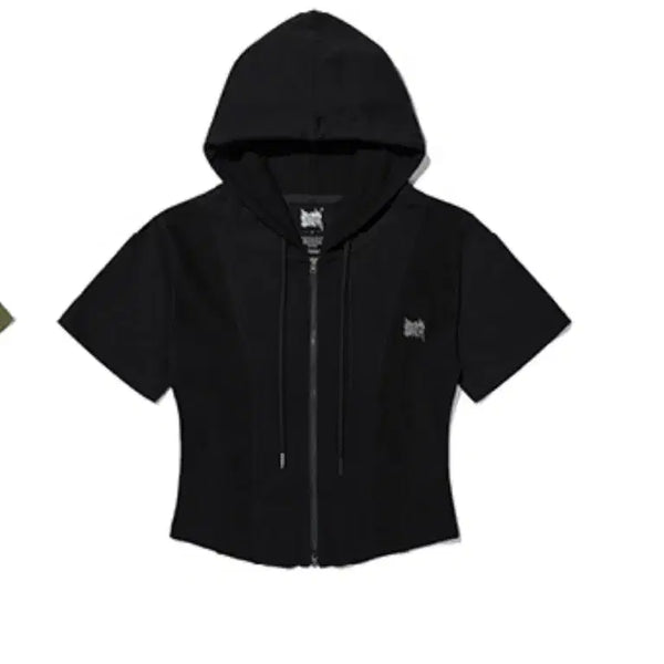 [BUNJANG] Brownbreath Hooded Zip-Up Short Sleeve T-Shirt Black S / 브라운브레스 후드집업 반팔티