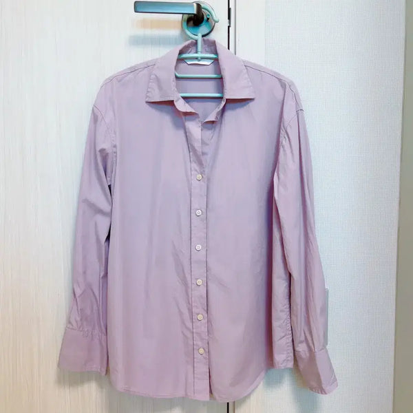[BUNJANG] Giordano Lavender Cotton Shirt / (미사용)지오다노 라벤더 셔츠