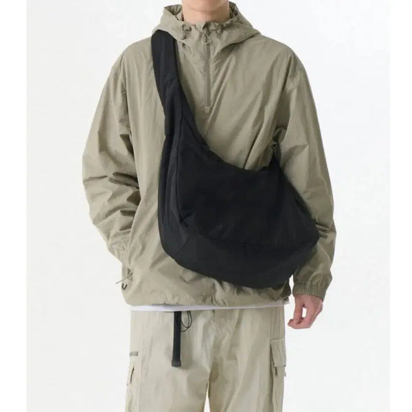 [BUNJANG] Musinsa Black Nylon Shoulder Bag / 무신사 블랙 나일론 숄더백