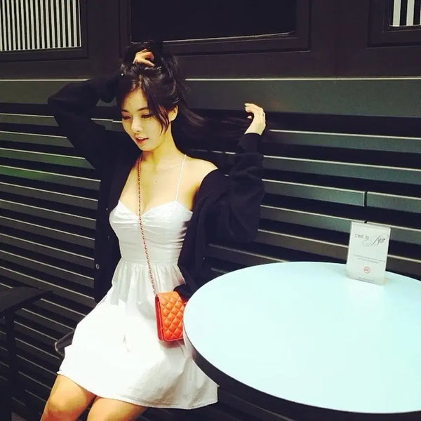 [BUNJANG] American Apparel Bustier Corset Tie Back Dress / 현아 착용 정품 아메리칸 어패럴 뷔스티에 코르셋 발레코어 타이백 원피스