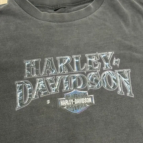 [BUNJANG] 1999 Harley-Davidson Lightning Print Vintage T-Shirt / 90s 빈티지 할리데이비슨 라이트닝 티셔츠