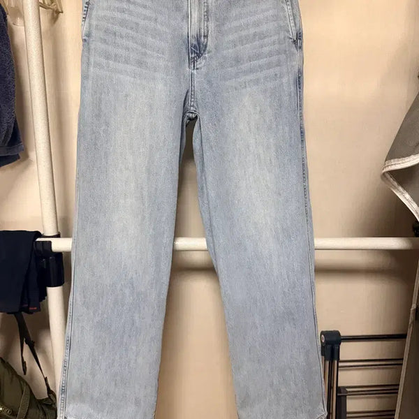 [BUNJANG] Pottery One Washed Wide Denim Light Blue / 포터리 원워시드 와이드 데님 라이트 블루 2