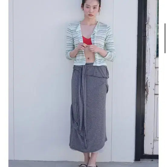[BUNJANG] Michiko London Drape Tie Skirt / 미치코런던 드레이프 타이 스커트