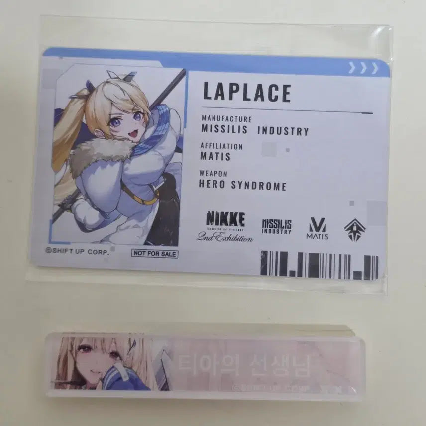 [BUNJANG] Nihke Laplace Card & Tia Acrylic Nameplate Bundle / 니케 라플라스 카드, 티아 아크릴명찰