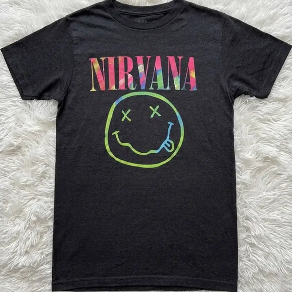 [BUNJANG] Nirvana Official Smile T-Shirt (Medium) / (주말특가)너바나 오피셜 스마일 여성 티셔츠 M
