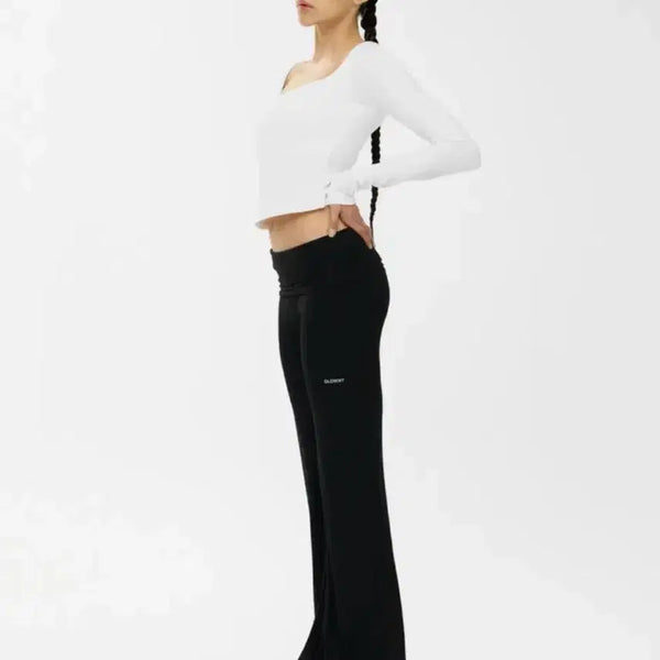 [BUNJANG] Glowny Air Folding Flare Pants Black / 글로니 에어 폴딩 플레어 팬츠 AIR FOLDING FLARE PANTS