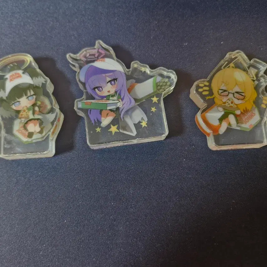 [BUNJANG] Blue Archive x Papa John's Acrylic Ball Chain Mascot Bundle Set / 블루아카이브 파파존스 아크릴 코롯토 일괄