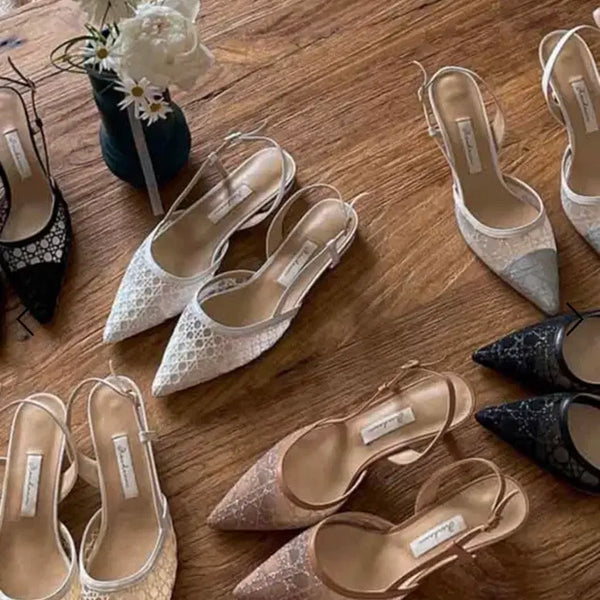 [BUNJANG] Jisudaum Roel Shoes Women's Slingback High Heels 230mm Handmade / 지수다움 roel shoes 여자 슬링백 하이힐 230mm 수제화 중고