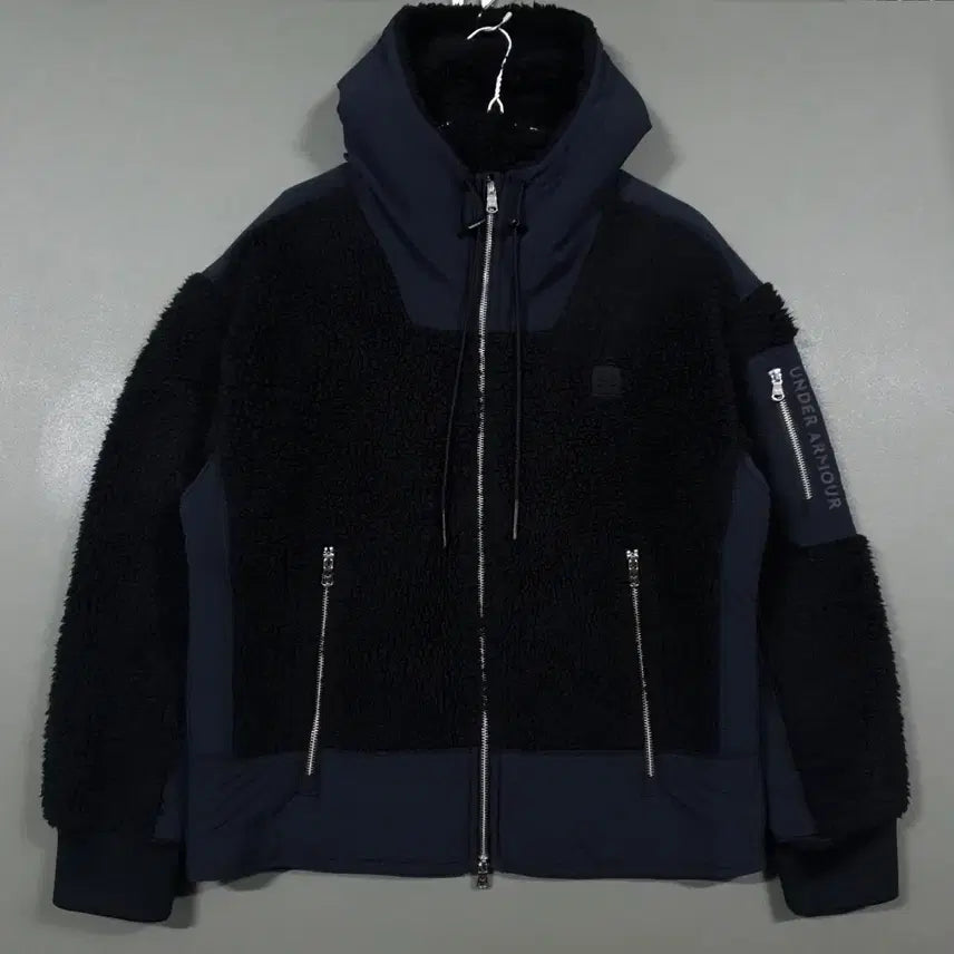 [BUNJANG] Under Armour 21FW Sherpa Sweatshirt Fleece Full-Zip Hoodie Jacket Black M / 언더아머 신형 21FW 쉐르파 스웻킷 양털 뽀글이 후드집업 자켓 블랙 M