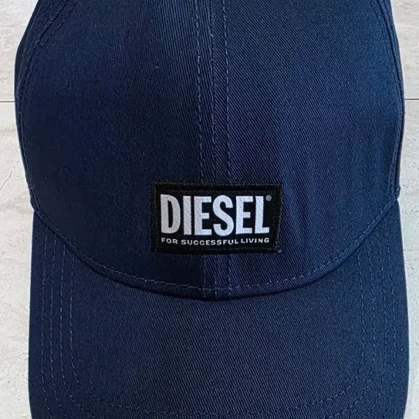 [BUNJANG] Diesel Logo Patch Snapback Baseball Cap (Navy) / [정품] 디젤(DIESEL) 로고 패치 스냅백 베이스볼 캡 (네이비)