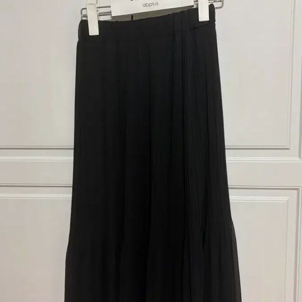 [BUNJANG] Pleated Chiffon Long Skirt (Black) / 플리츠 롱스커트 블랙 여름 쉬폰 치마