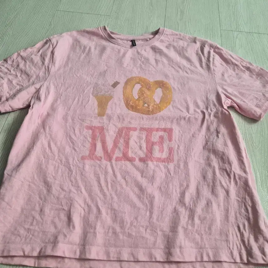 [BUNJANG] Lucky Chouette Pink Short Sleeve T-Shirt / 럭키슈에뜨 반팔티팝니다