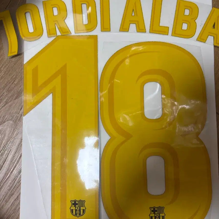 [BUNJANG] Barcelona Jordi Alba 17/18 Name Set Printing / 17/18 바르셀로나 조르디알바 네임셋 마킹