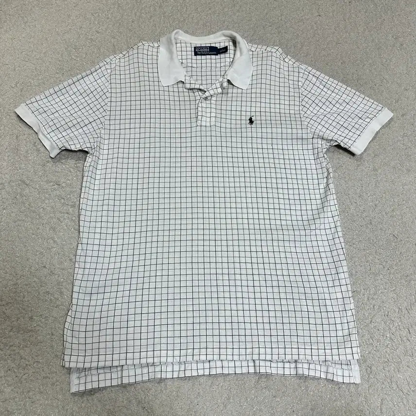 [BUNJANG] Polo Ralph Lauren Checked Short Sleeve Polo Shirt L / 폴로 랄프로렌 체크 반팔 카라티 L