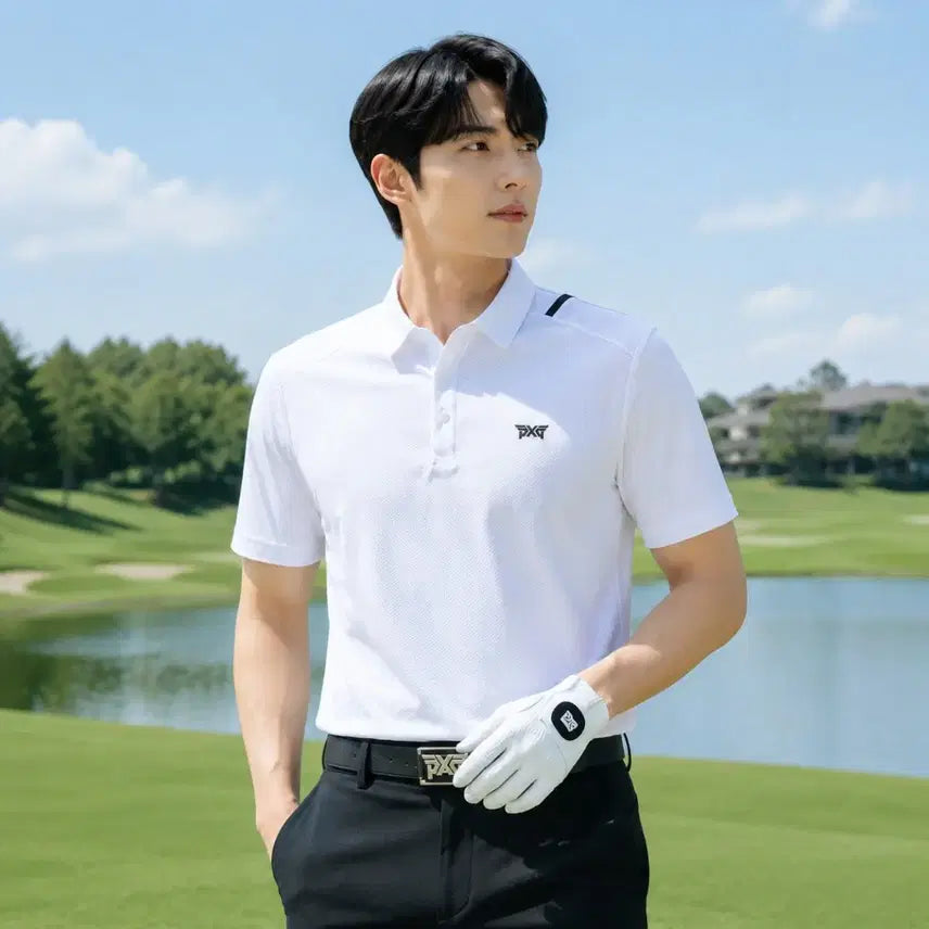 [BUNJANG] PXG Men's Summer Hybrid Short-Sleeve Polo T-Shirt L / [정품]PXG 골프 남성 여름 매쉬 하이브리드 반팔 카라 티셔츠 L