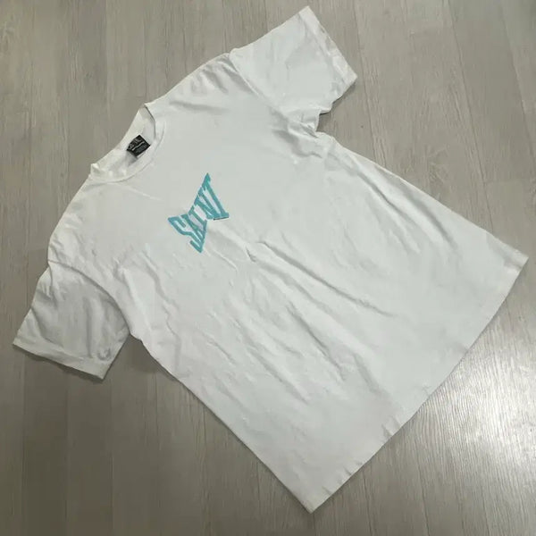 [BUNJANG] Saint Michael Ribbon Logo T-Shirt / 세인트미카엘 리본 로고 티셔츠