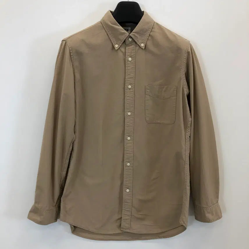 [BUNJANG] Uniqlo Oxford Button-Down Shirt Beige / 유니클로 옥스포드 버튼다운셔츠 L 95-100 베이지