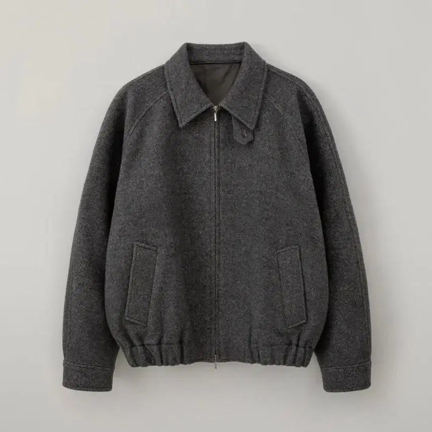 [BUNJANG] Blank Room Wool Swing Top Blouson Mélange Gray Size 1 / 블랭크룸 울 스윙탑 블루종 멜란지 그레이 1사이즈
