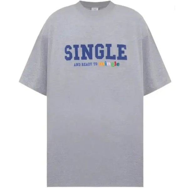 [BUNJANG] VETEMENTS 22SS Single Grey Oversized T-shirt L / 베트멍/ 22ss 싱글 그레이 오버사이즈 티셔츠/ L