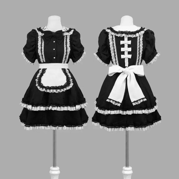 [BUNJANG] Dimmoire Maid Uniform Set (White/Black) / DimMoire 딤모아르 절메이드2 흰검 메이드복 원피스 셋업