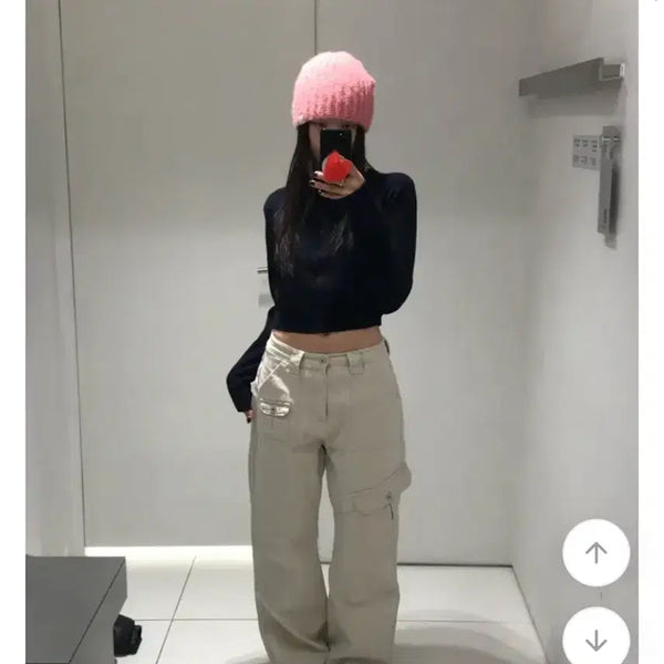 [BUNJANG] GengGeng Shop Cozi Semi Bootcut Cargo Pants / 에이블리 갱갱샵 코지 세미 부츠컷 카고팬츠
