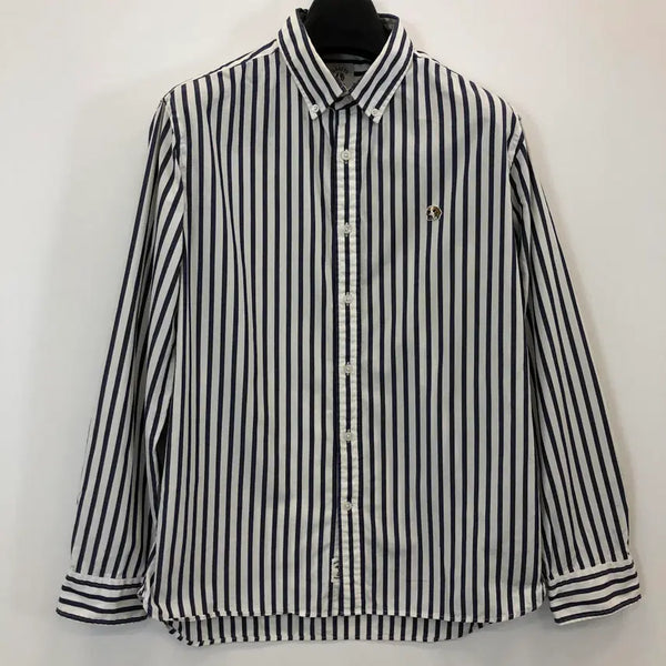 [BUNJANG] Hazzys Phiz Beagle Patch Stripe Shirt / 헤지스 Phiz 비글패치 셔츠 105