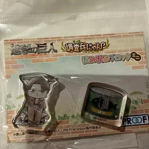[BUNJANG] Attack on Titan Survey Corps Cat Series Levi Korokko Acrylic Block / 진격의거인 조사병냥 시리즈 리바이 코롯코 아크릴 블록