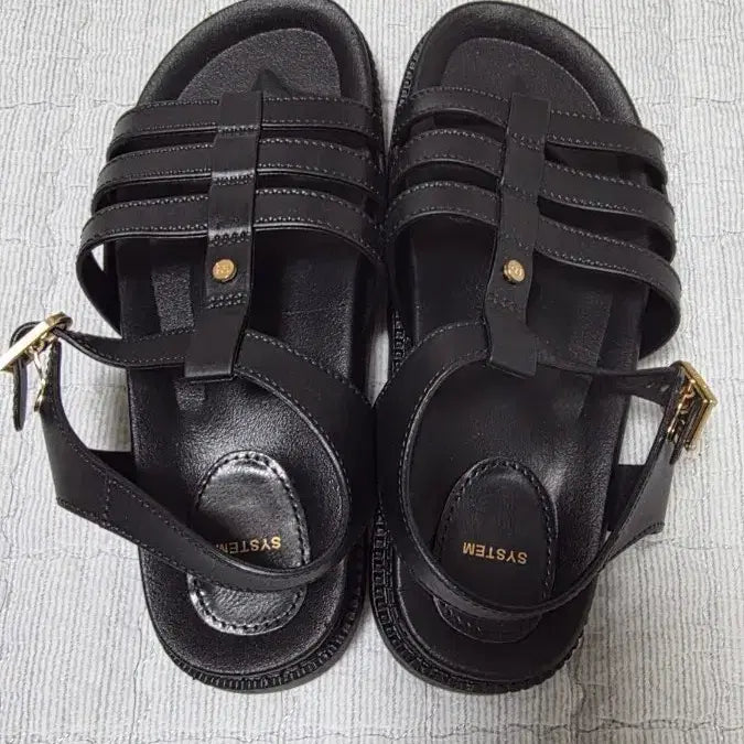 [BUNJANG] System Glaze Waterproof Sandals - Black / 시스템 글레이즈 워터프루프 블랙 235