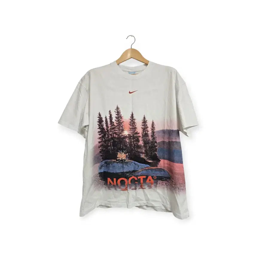 [BUNJANG] Nike Nocto Ryu Junyeol Graphic T-Shirt White / 류준열 나이키 녹타 반팔티 화이트