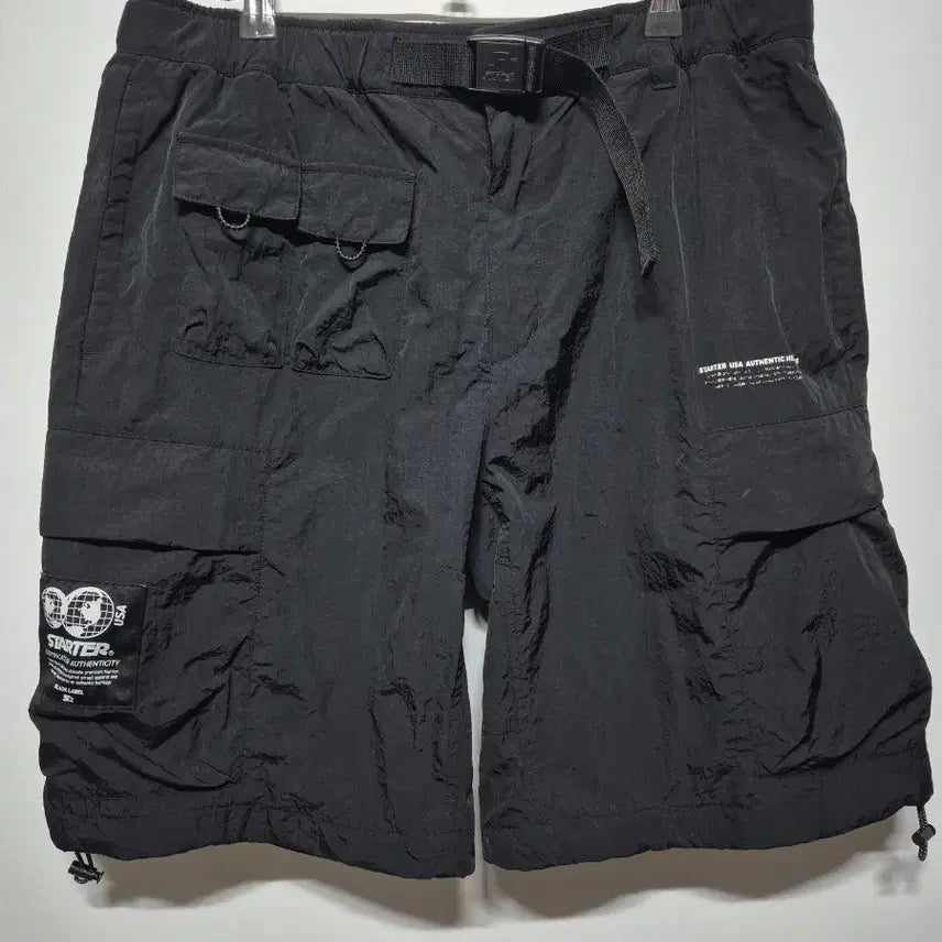 [BUNJANG] Starter Cargo Shorts Black / 스타터 카고 반바지 블랙 32