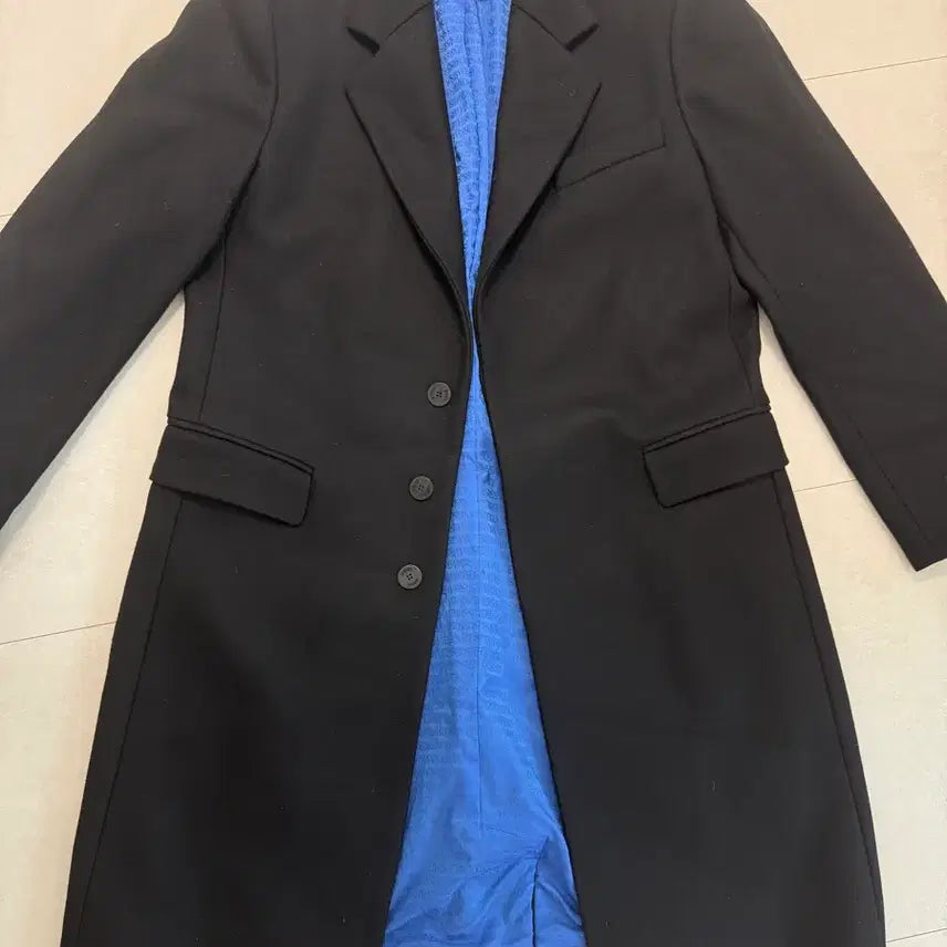 [BUNJANG] Versace Single Wool Coat Black (Size 48) / Versace 베르사체 블랙 싱글 울 코트 48size