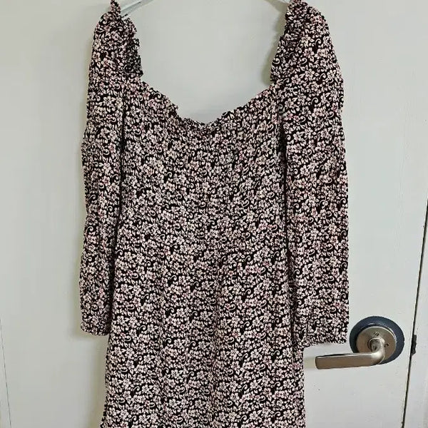 [BUNJANG] Maje Square Neck Mini Dress / Long T-shirt / 마쥬 스퀘어넥 미니 원피스겸 롱티(628