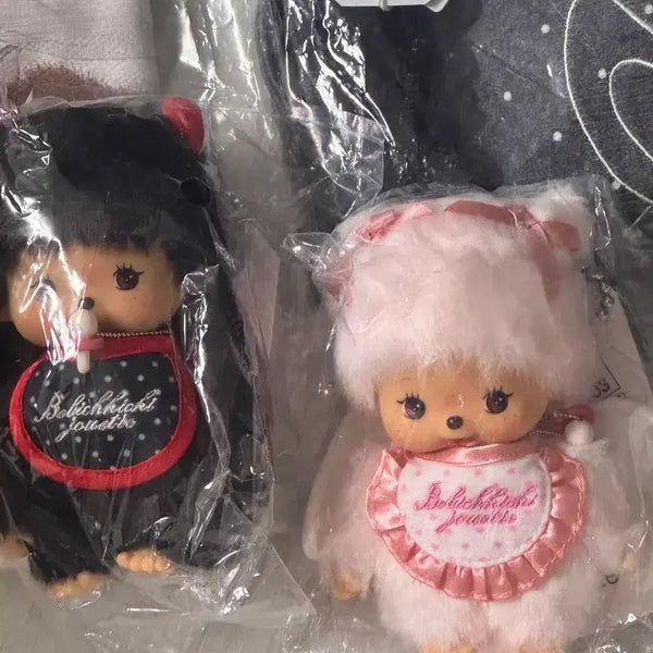 [BUNJANG] Juetie Angel & Demon Monchhichi Set with Outfits / 쥬에티 천사 악마 몬치치 +옷 세트 판매합니다 희귀 몬치치