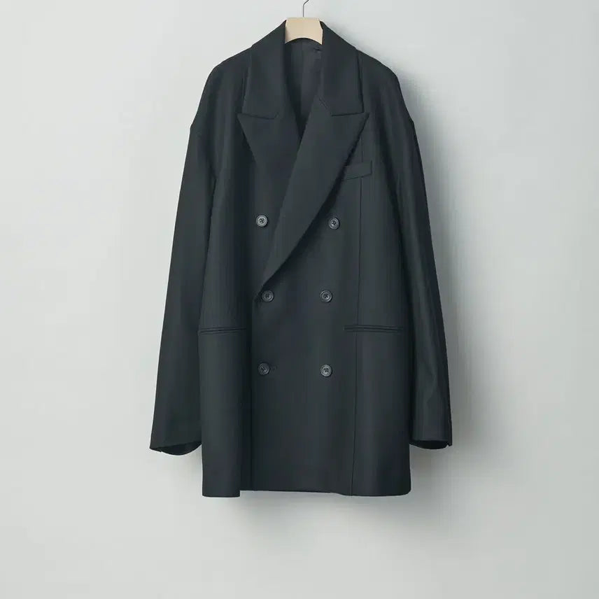 [BUNJANG] STEIN Extra Oversized Double Breasted Jacket Black / 슈타인 엑스트라 오버사이즈드 더블 브레스티드 자켓 코트 블랙 M사이즈