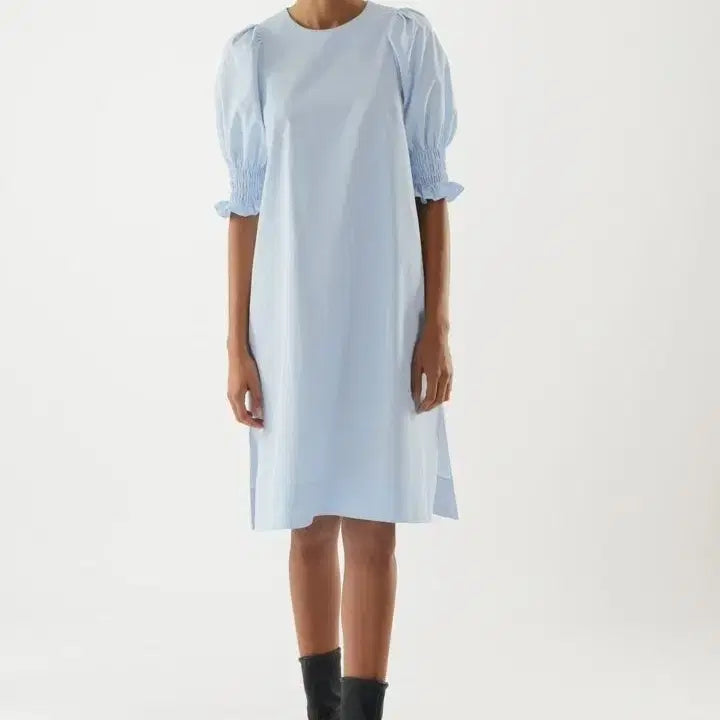 [BUNJANG] COS Puff Sleeve Dress Sky Blue Size 34 / COS 코스 퍼프소매 원피스예요 34 사이즈