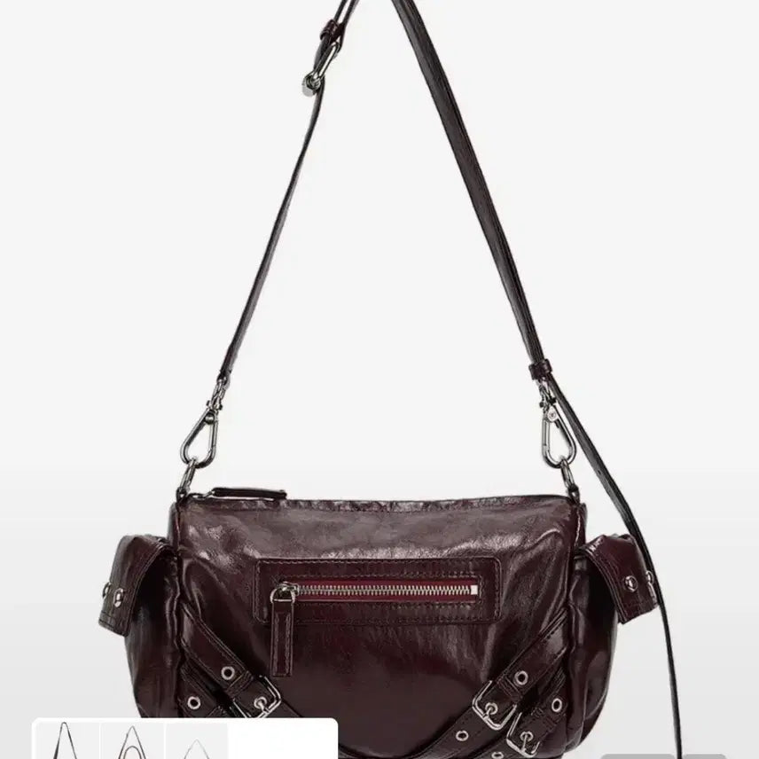 [BUNJANG] Dainnit Stud Pocket Bag Burgundy / 다이닛 스터드 Stud pocket bag 포켓백 버건디 가방 판매합니다